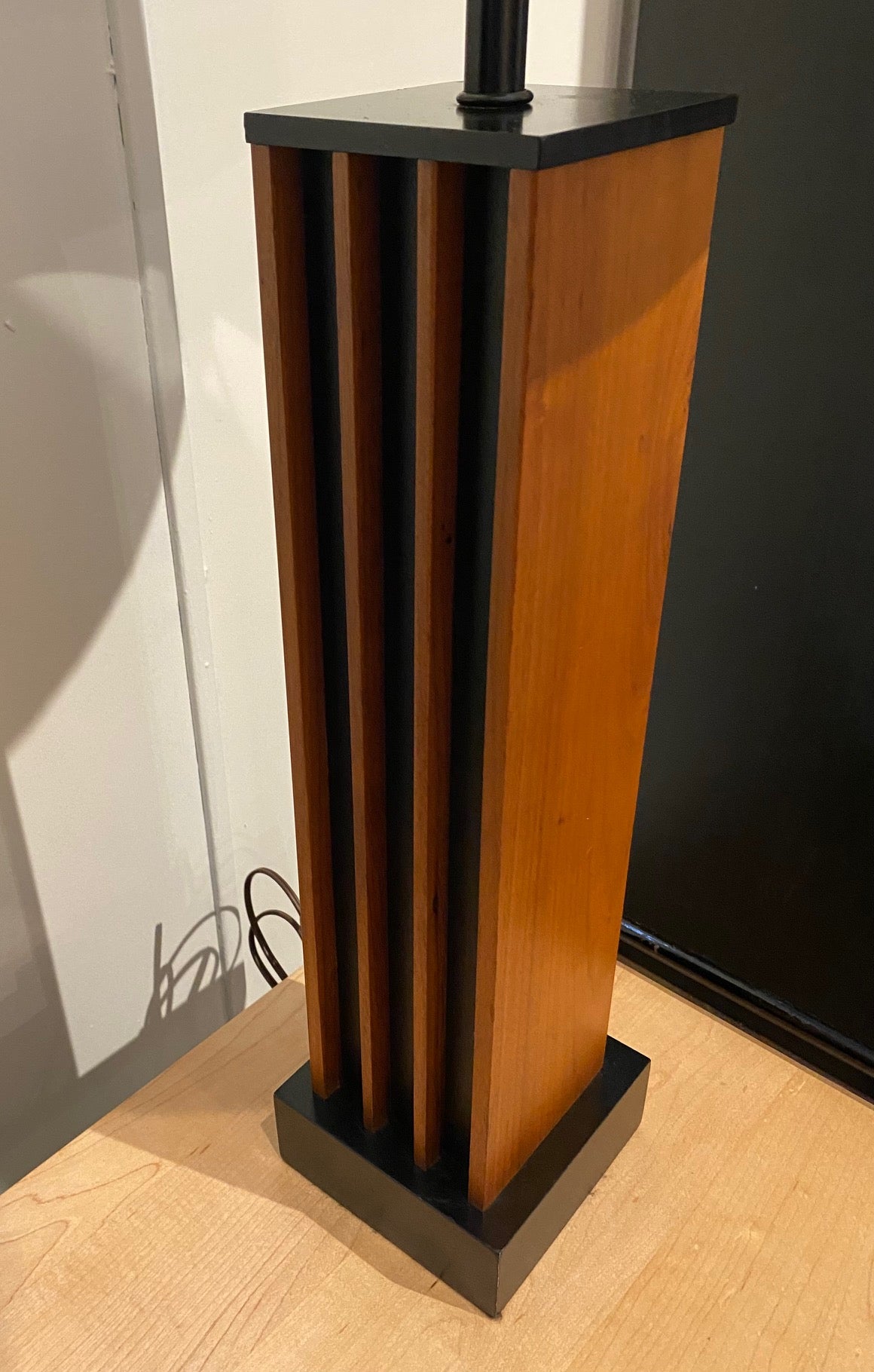 Vintage Teak Skyscraper Lamp