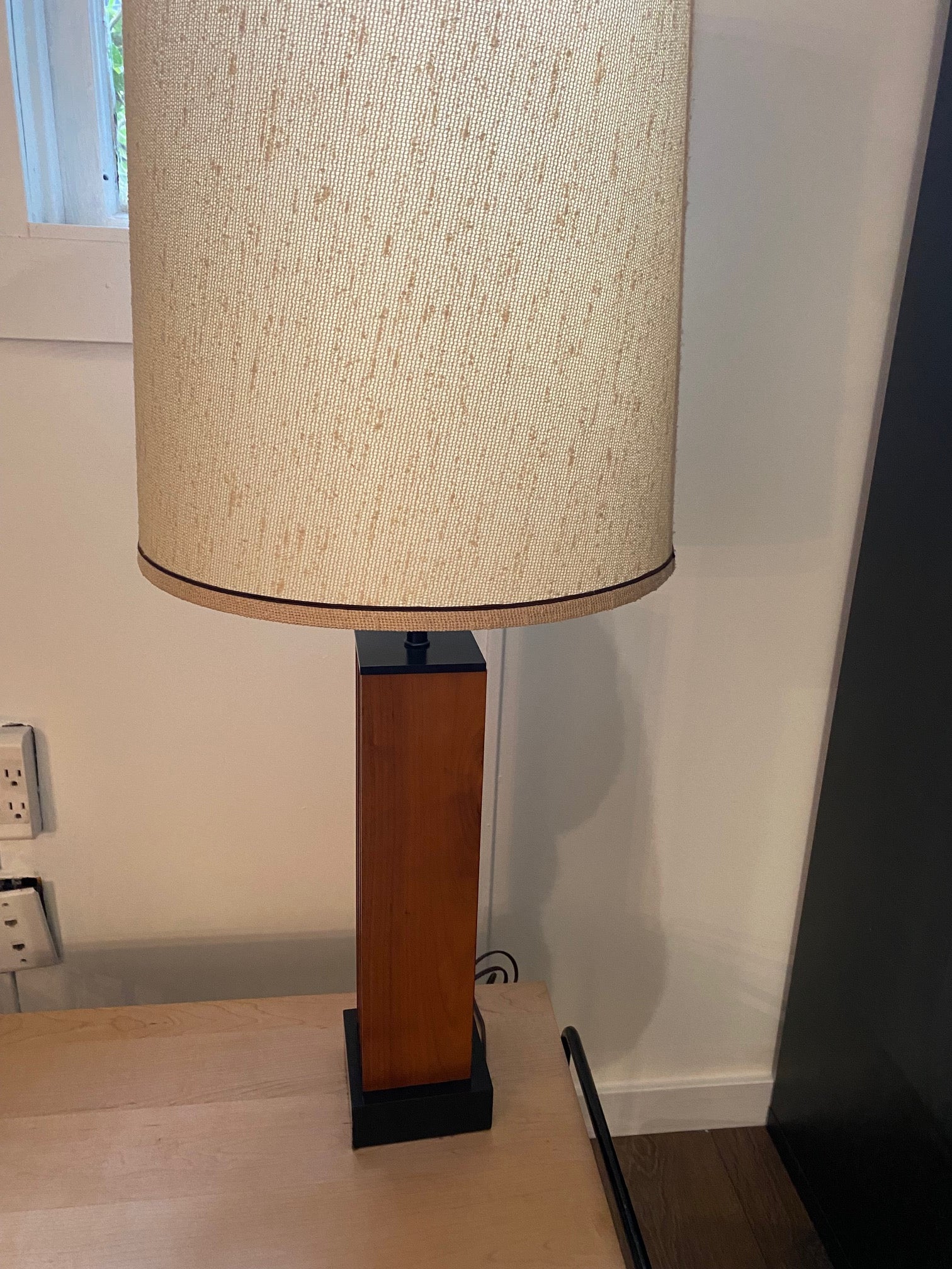 Vintage Teak Skyscraper Lamp