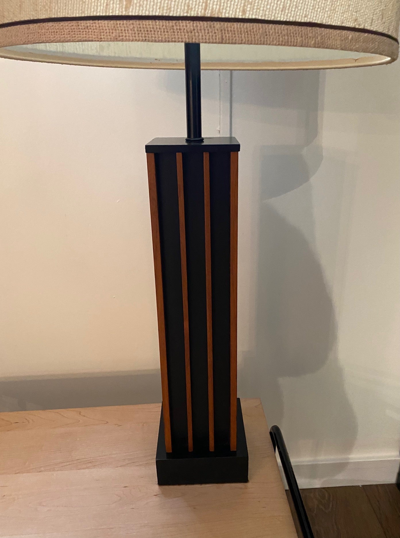 Vintage Teak Skyscraper Lamp