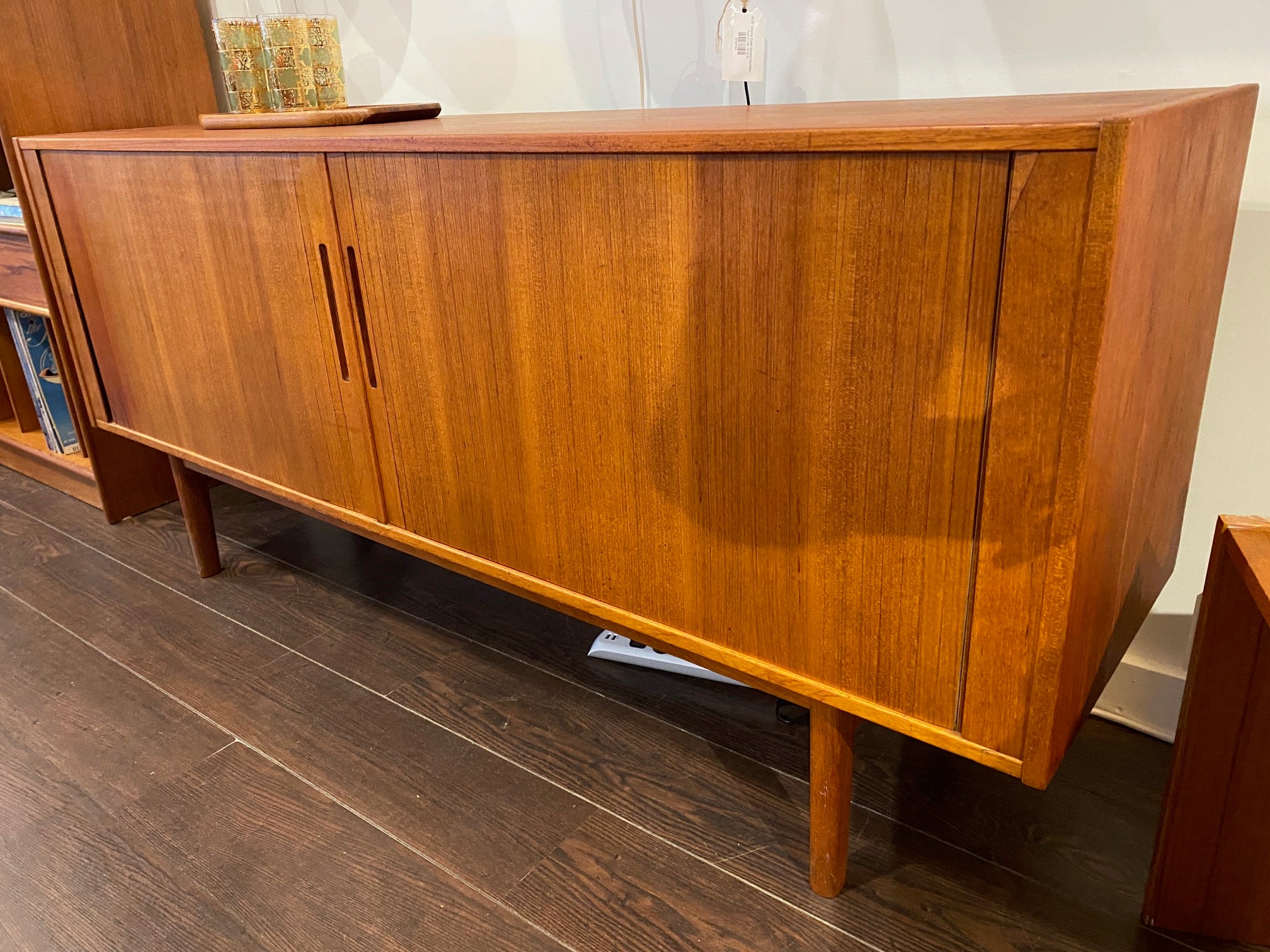 MCM Teak Credenza with Tambour Doors