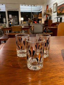 Set of 3 Vintage Schnapps in Black and Gold