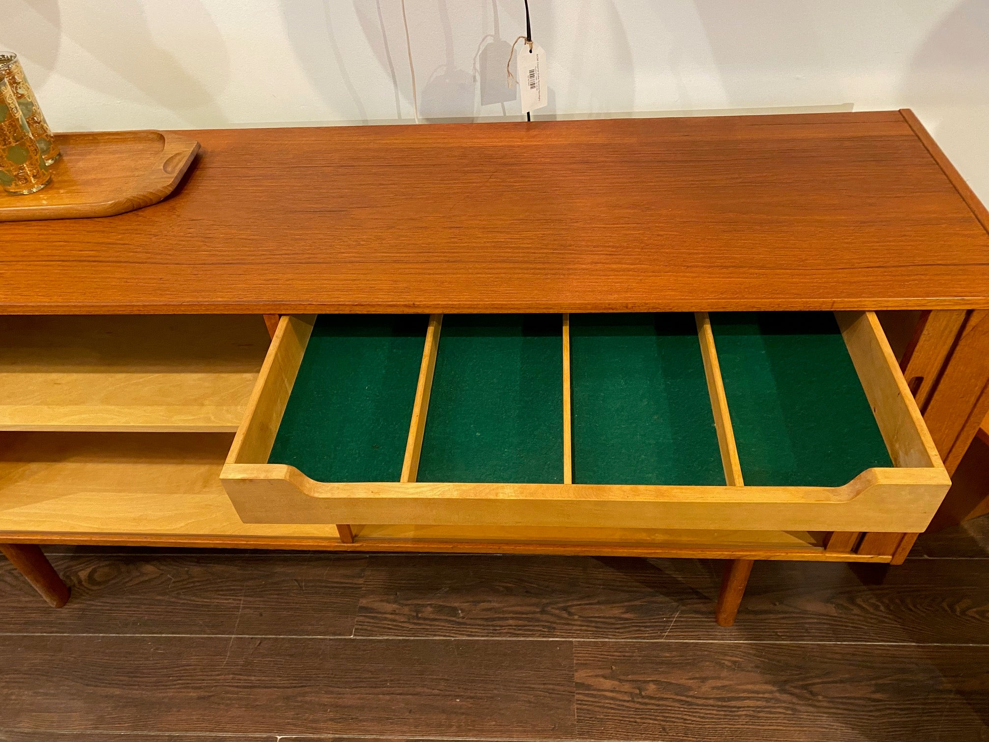 MCM Teak Credenza with Tambour Doors