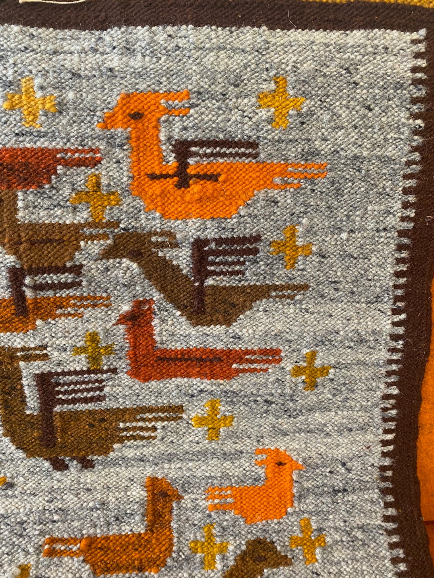 Detail of Authentic Kilim Wool Rug- Cook Street Vintage