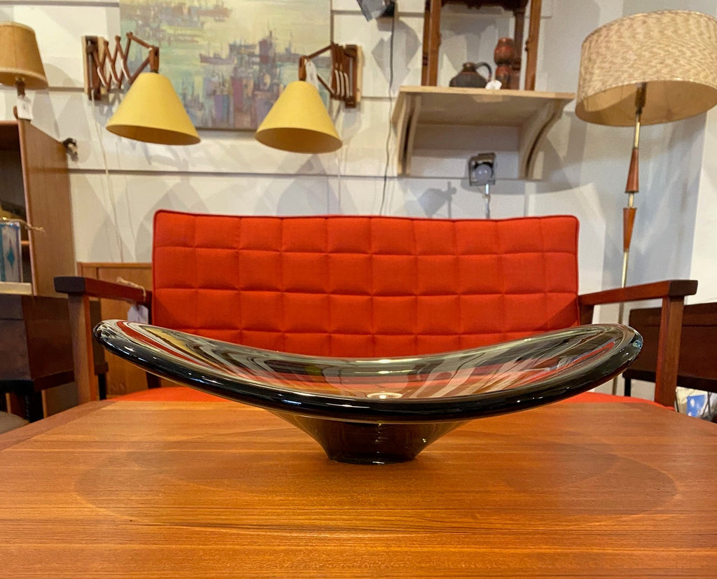 Beautiful mid-century Selandia glass bowl designed by Per Lutken for Holmegaard. -Cook Street Vintage