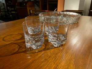 Set of 4 IIttala "Gaissa" Glasses designed by Tapio Wirkkala