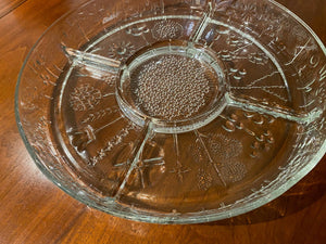 Detail of "Flora" glass dish by iittala- Cook Street Vintage