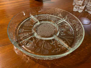 iittala Flora divided glass dish- Cook Street Vintage