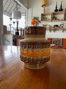 1960s "Sahara" Brown and Yellow Bitossi Vase- Cook Street Vintage