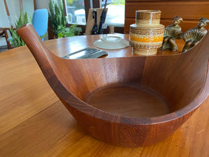 Dansk JHQ Staved Teak Viking Salad Bowl & Servers