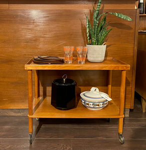 Elegant MCM Teak Barcart
