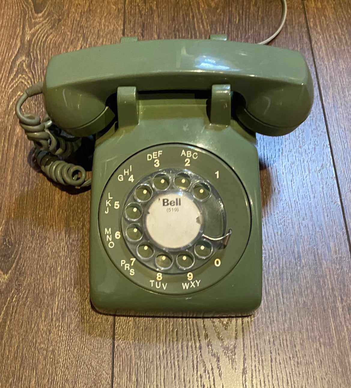 Green Rotary Dial Phone- Cook Street Vintage