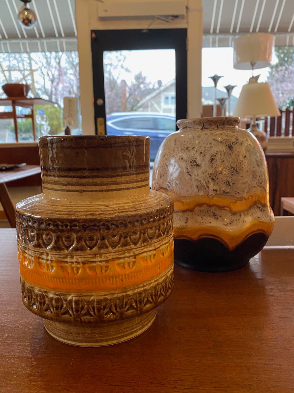 1960s "Sahara" Brown and Yellow Bitossi Vase- Cook Street Vintage