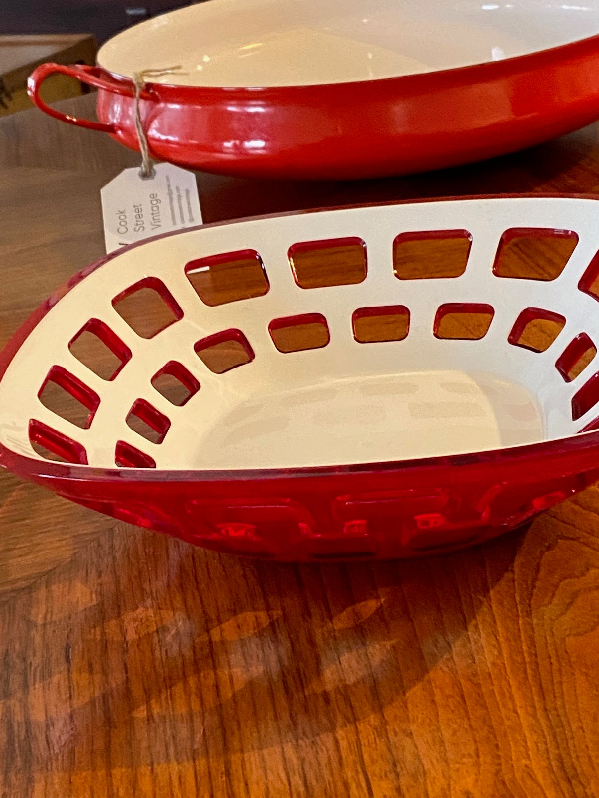 Red Acrylic Guzzini Basket