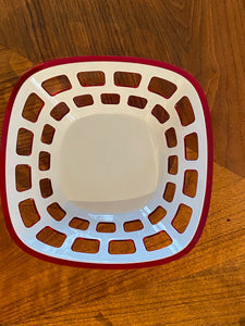 Red Acrylic Guzzini Basket