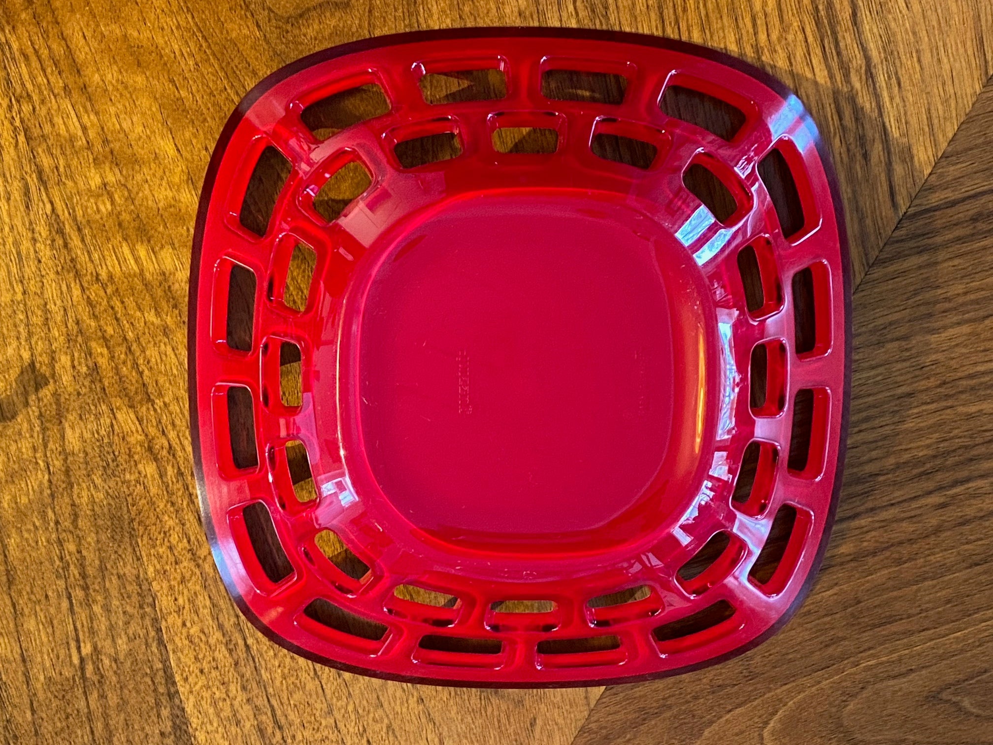 Red Acrylic Guzzini Basket