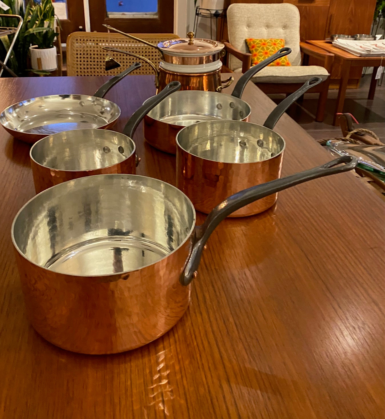 Large Mauviel Copper Cookware Saucepan