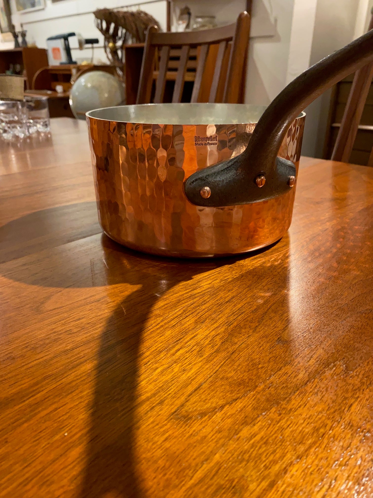 Large Mauviel Copper Cookware Saucepan