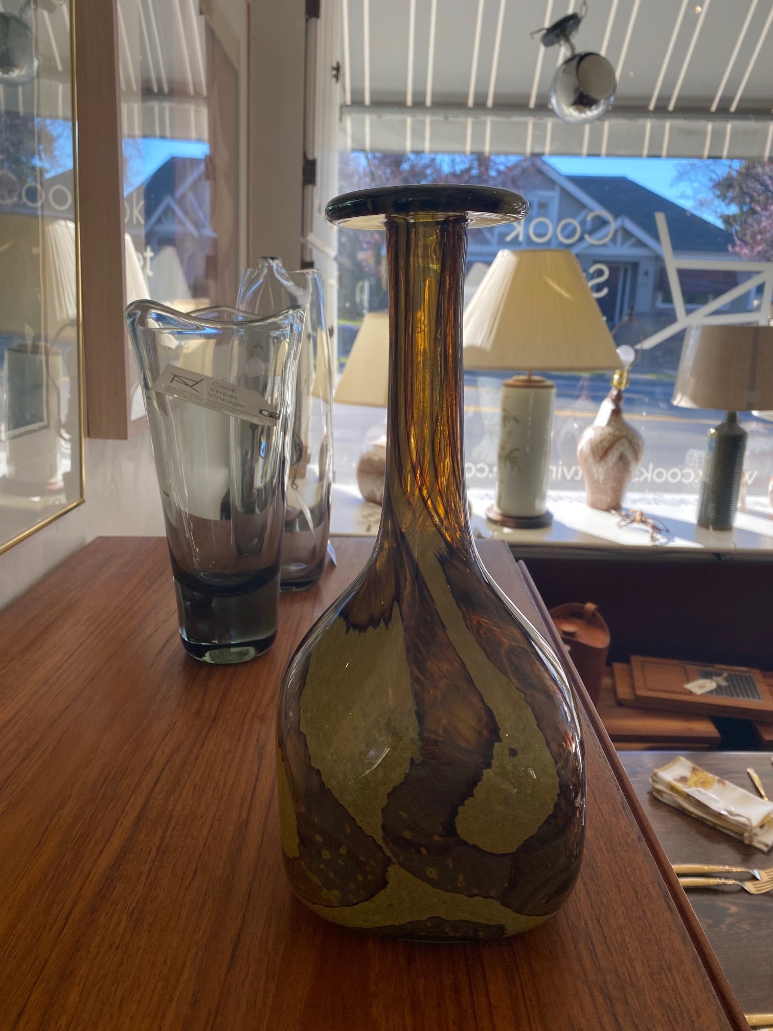 Stunning Mdina "earth" vase. Made in Malta- Cook Street Vintage