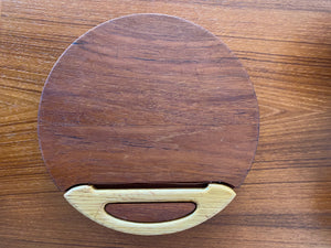 Round Vintage JHQ Dansk Cutting Board with Cheese Knife- Cook Street Vintage