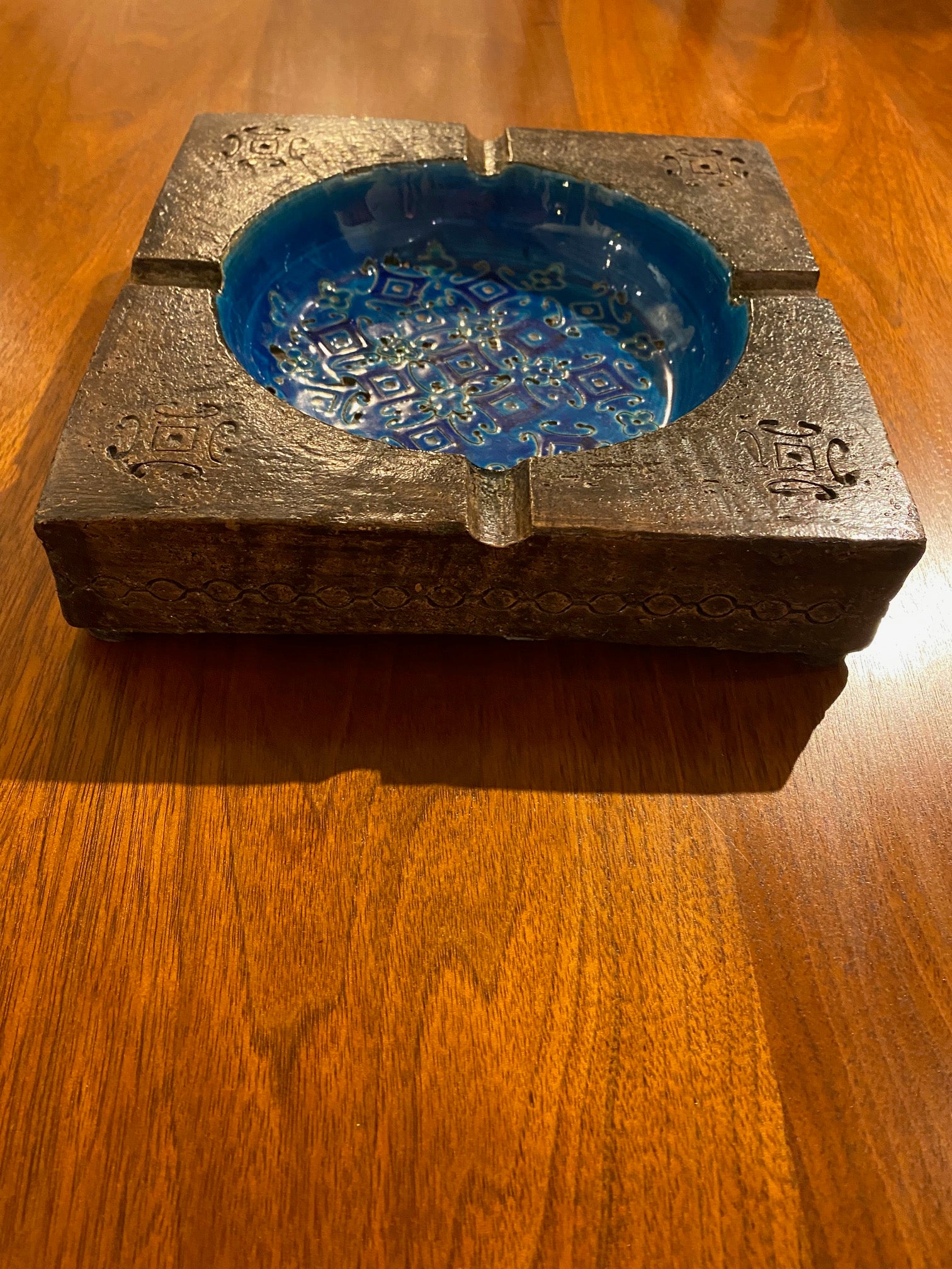 Italian Bitossi Ashtray in Rimini Blue
