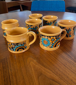 Set of 5 Vintage Sadler Coffee Mugs