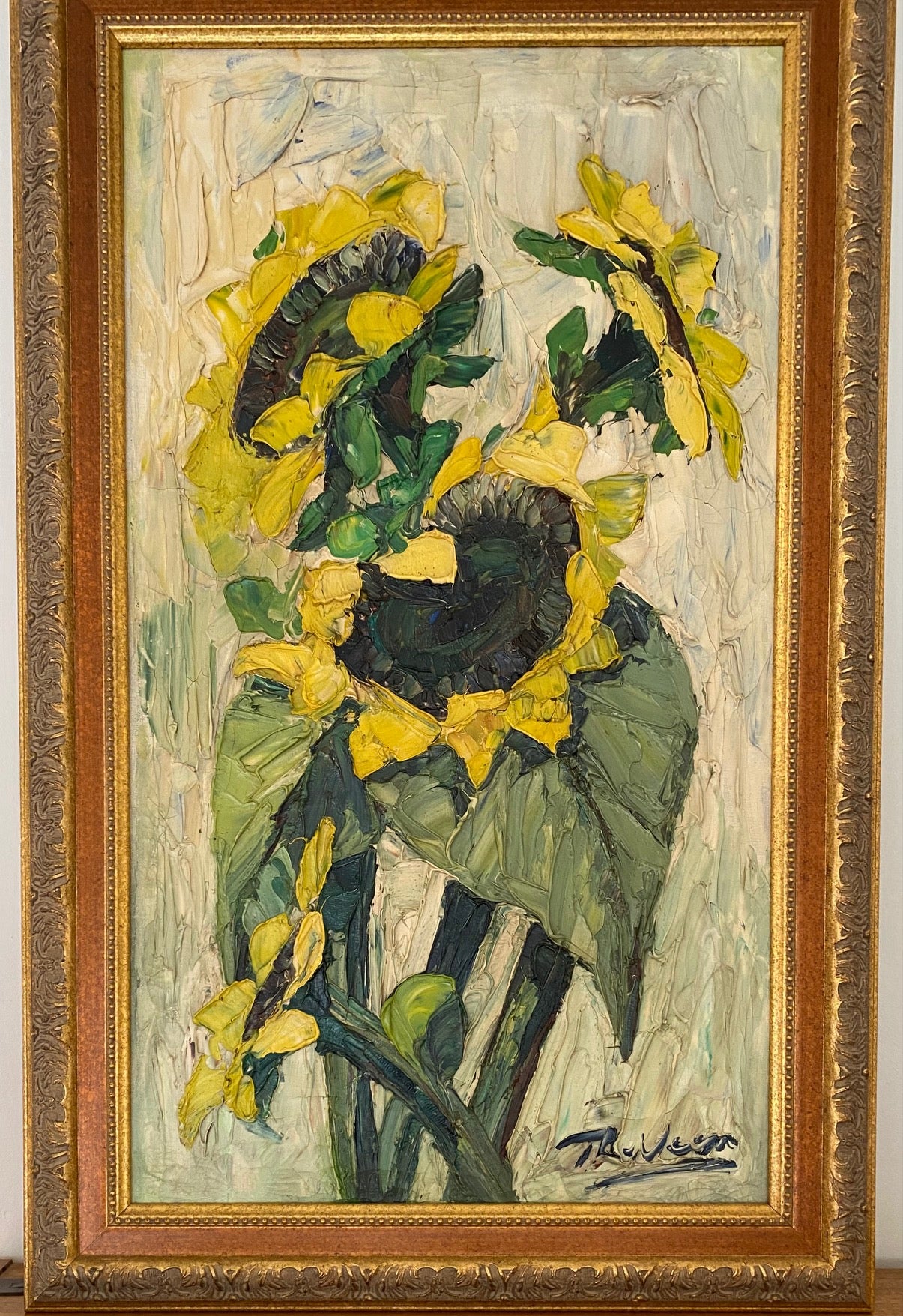 Vintage Sunflower Painting