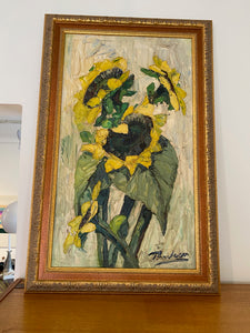 Vintage Sunflower Painting