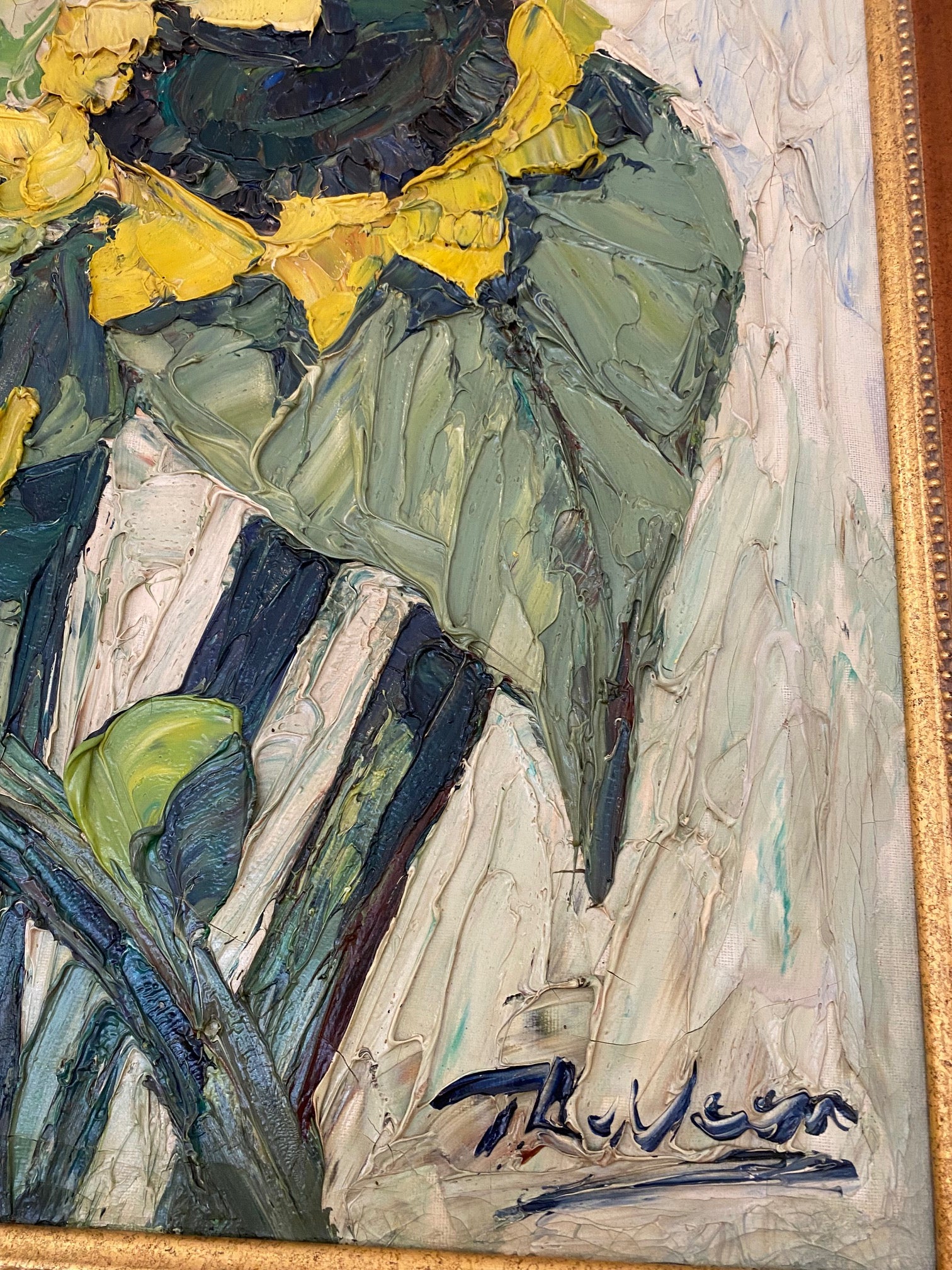 Vintage Sunflower Painting