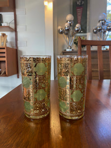 4 Culver Prado Green and 22k Gold Highball