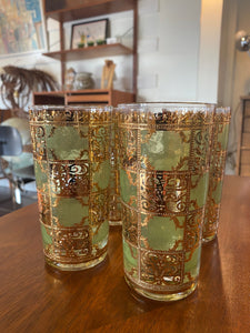 4 Culver Prado Green and 22k Gold Highball