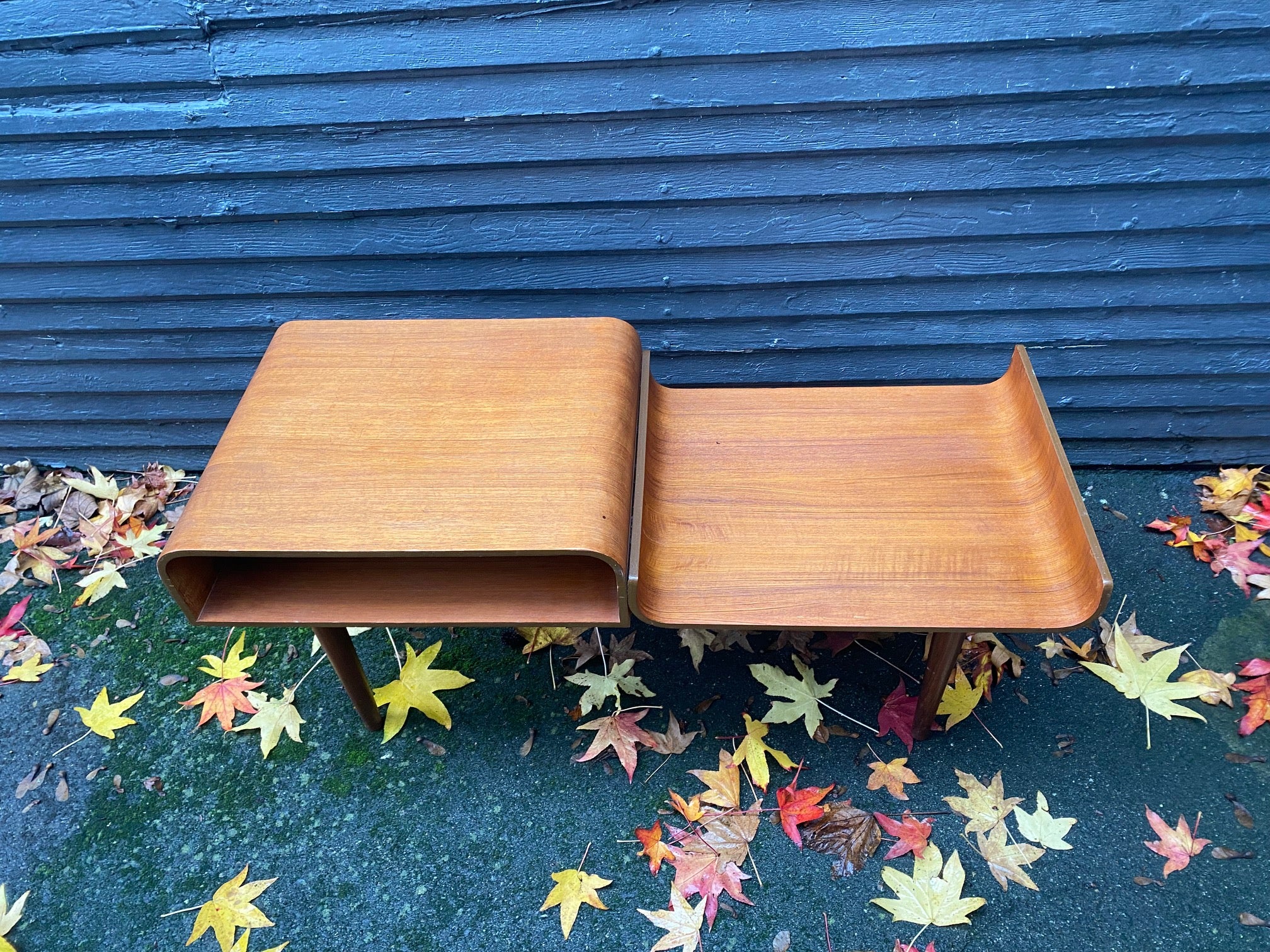 MCM Teak Telephone Table with Cushion