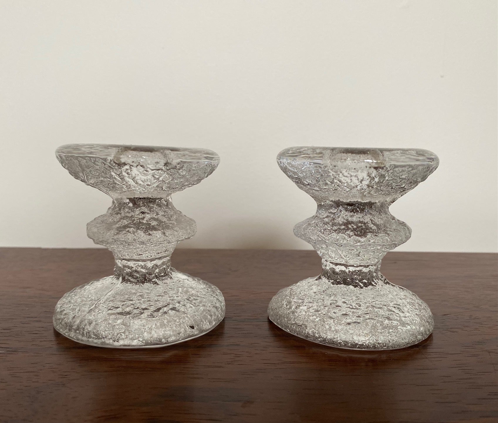 Iittala Candlesticks Monogrammed "T.S" (Timo Sarpaneva). Made in Finland -Cook Street Vintage