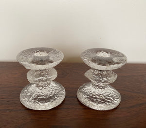 Iittala Candlesticks Monogrammed "T.S" (Timo Sarpaneva). Made in Finland -Cook Street Vintage