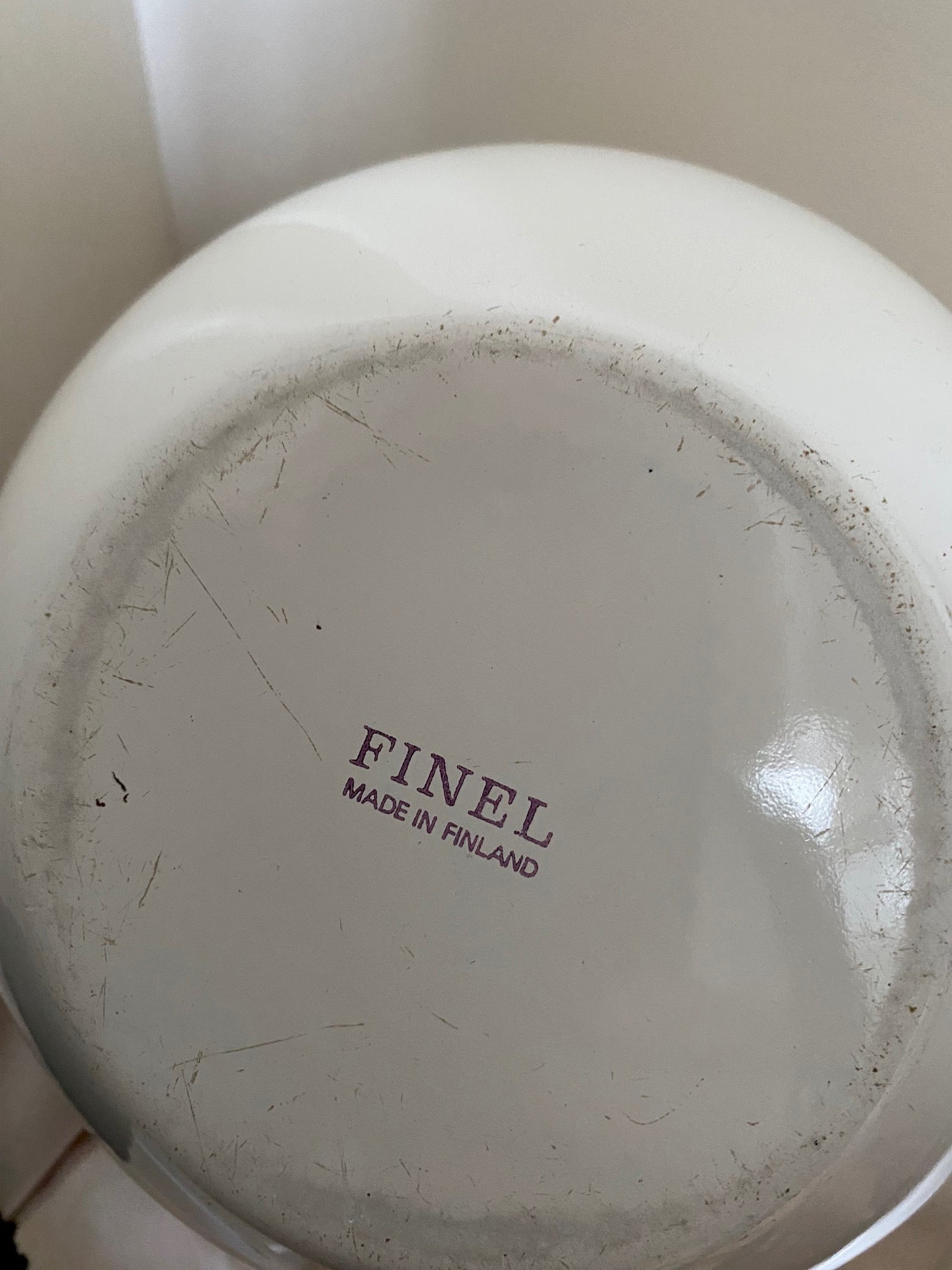 Finel Enamel Bowl with Dandelion Motif