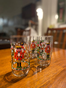 Set of 6 1980s Libbey Nutcracker Tumblers