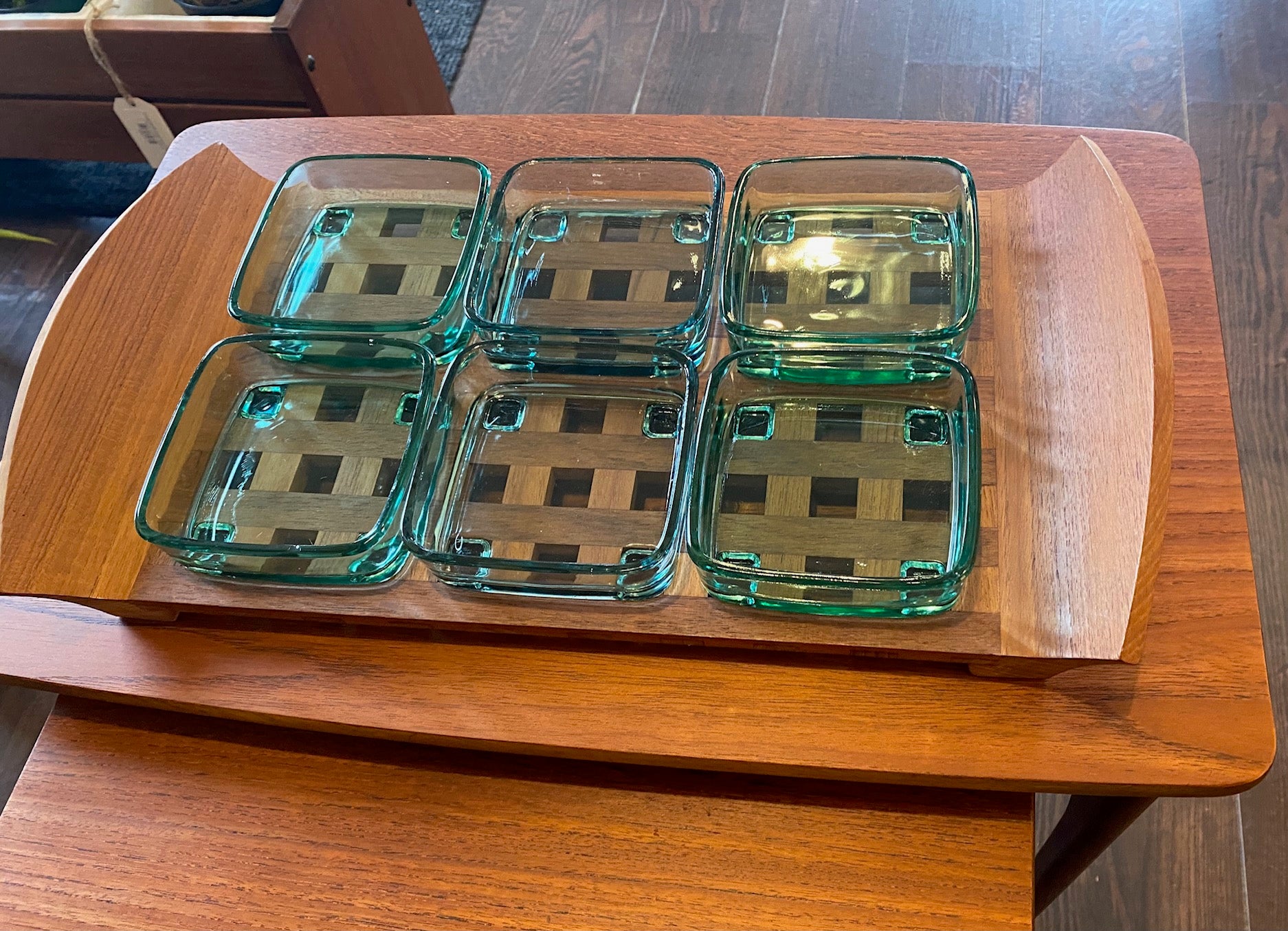 Dansk 6 Dish JHQ Teak Lattice Tray