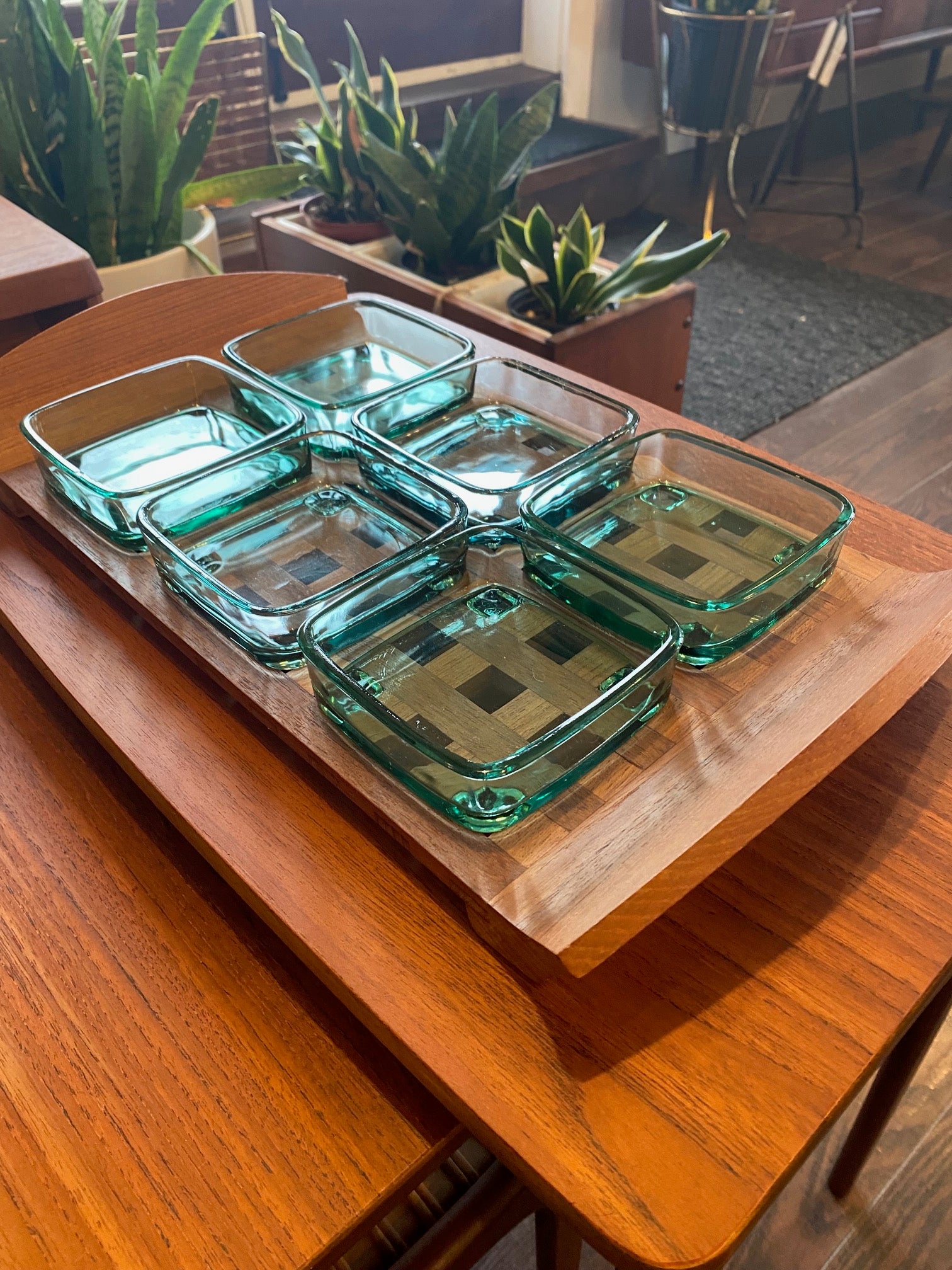 Dansk 6 Dish JHQ Teak Lattice Tray