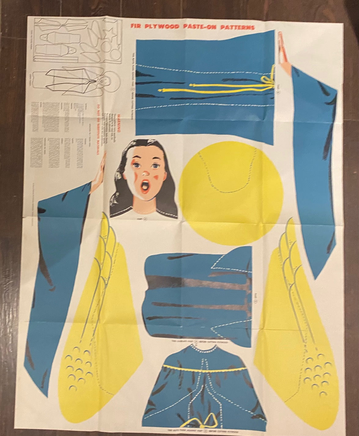 Douglas Fir  Plywood Association Pattern "Singing Angel" 1956