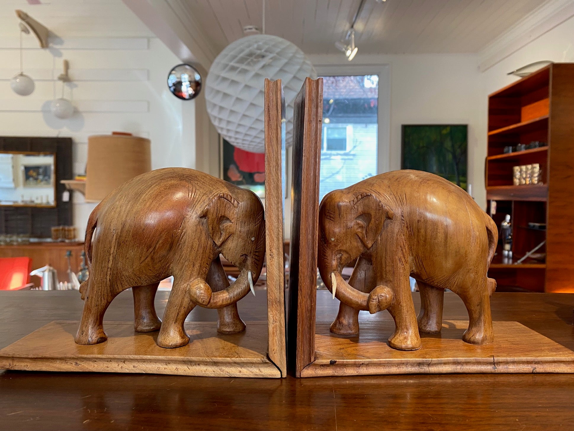 Vintage Elephant Book Ends