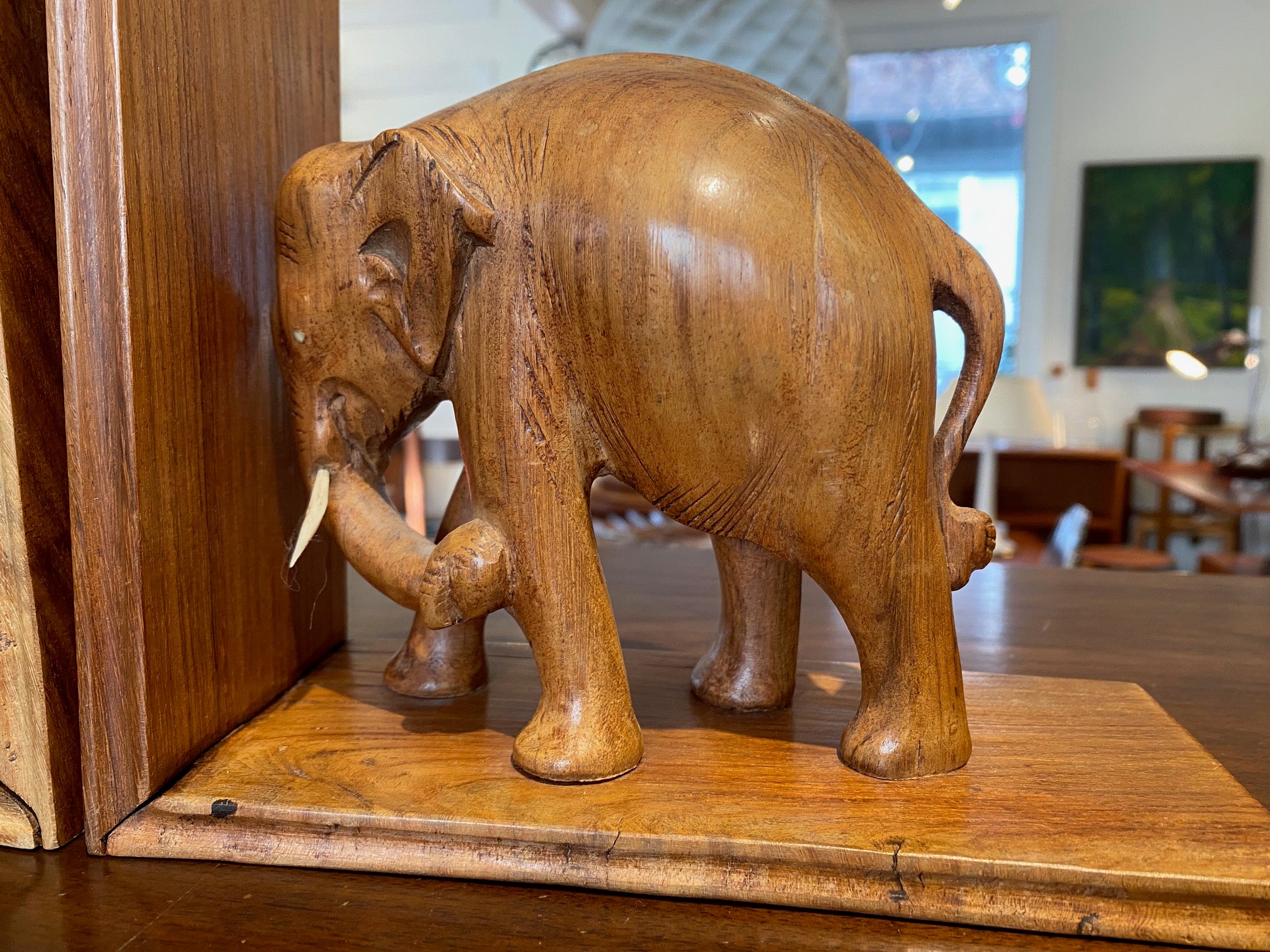 Vintage Elephant Book Ends