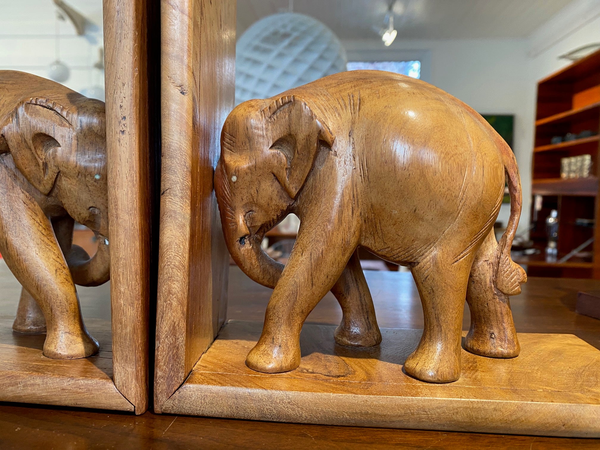 Vintage Elephant Book Ends
