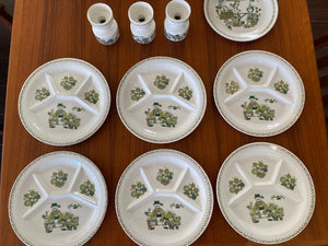 Set of 6 Fijjgo Flint Turi Design Market Fondu Plates