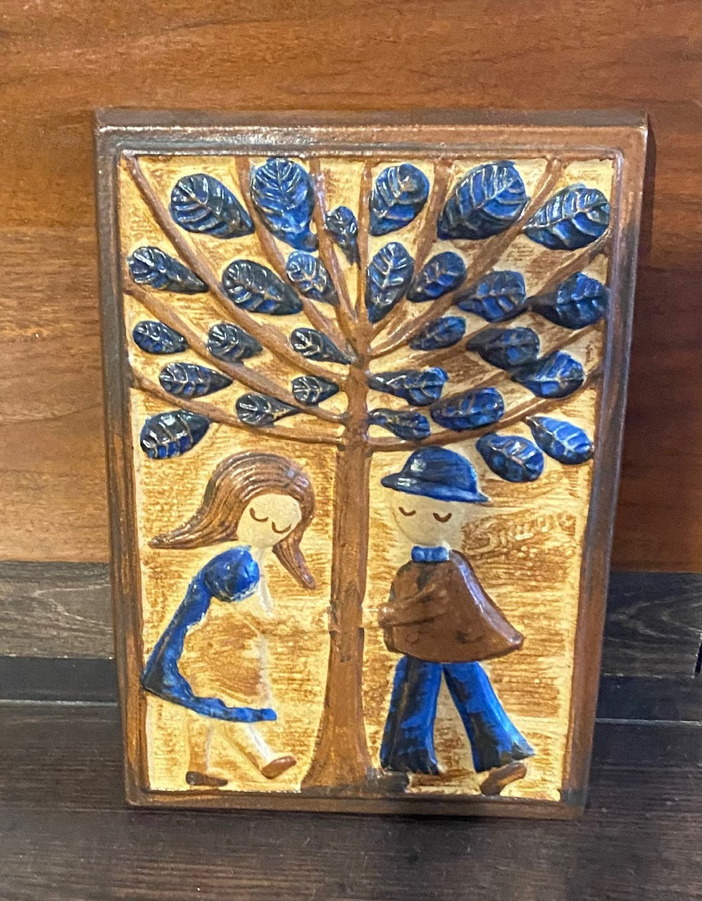 Vintage Ceramic Wall Plaque by Simon Soholm