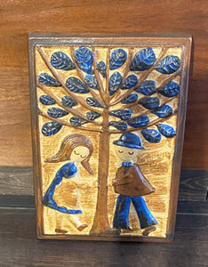 Vintage Ceramic Wall Plaque by Simon Soholm
