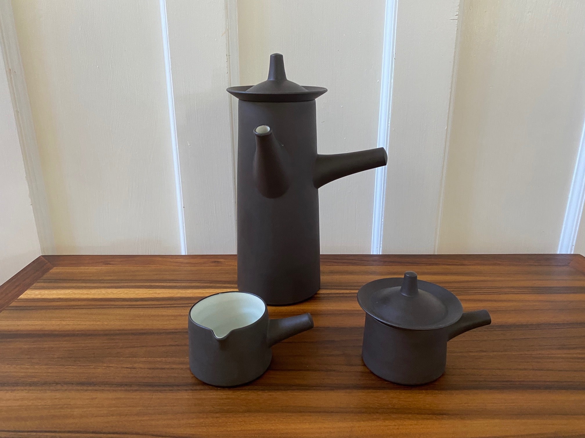 A beautiful coffee pot, creamer and sugar designed by Jens Harald Quistgaard for Dansk- Cook Street Vintage