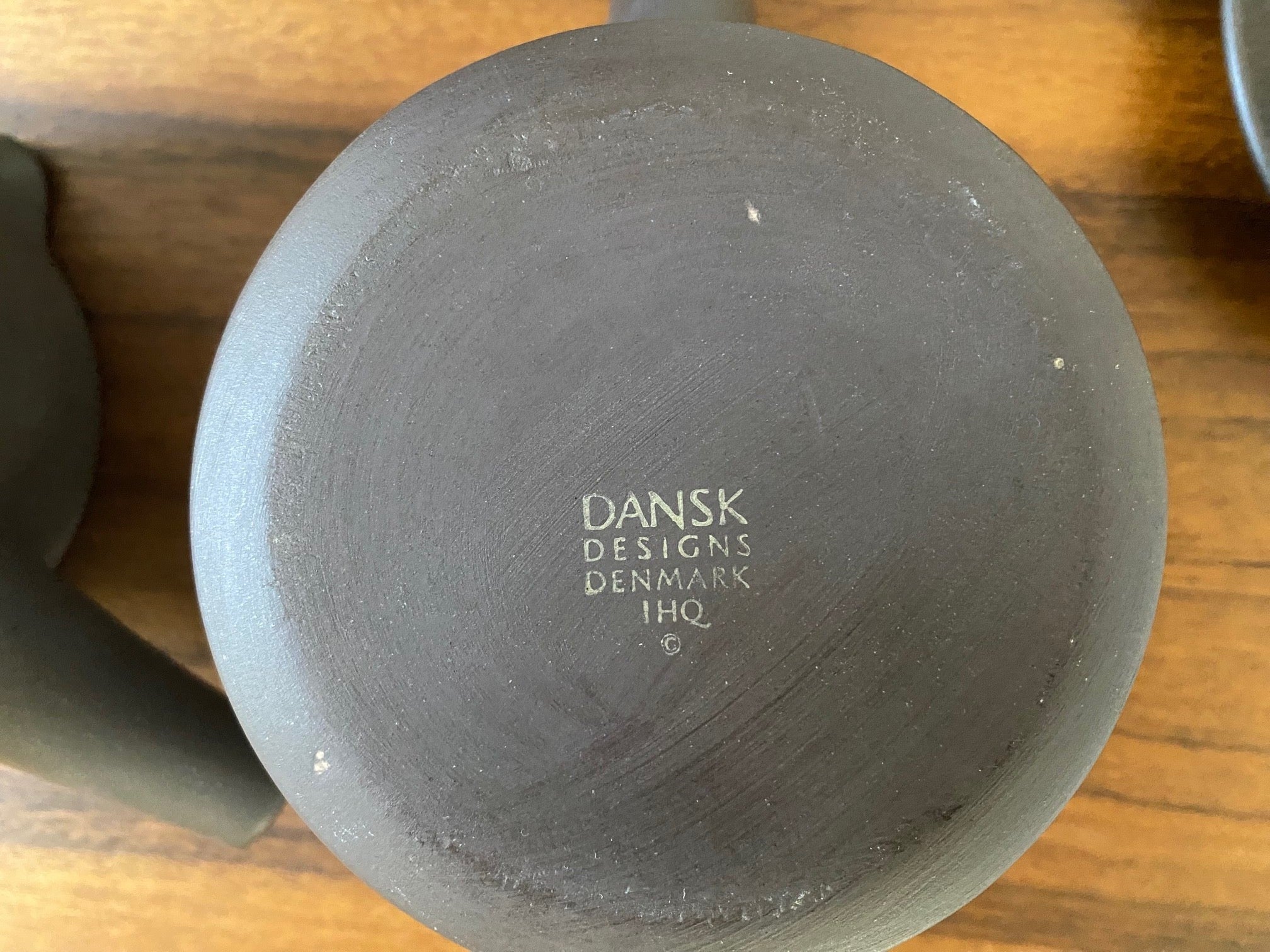 bottom log of coffee pot by JHQ Dansk Flamestone coffee set- Cook Street Vintage