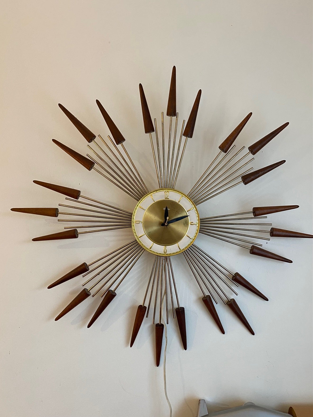 Mid-century Starburst Clock by Snider
