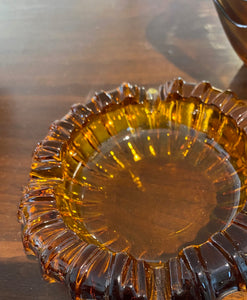 Mid-century Amber Ashtray