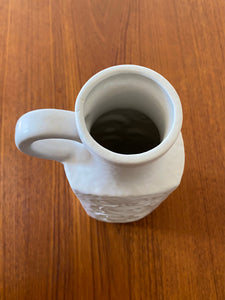 Gorgeous MCM ceramic Scheurich Keramik West German jug with embossed fossil pattern. Marked 482-28 on base- Cook Street Vintage