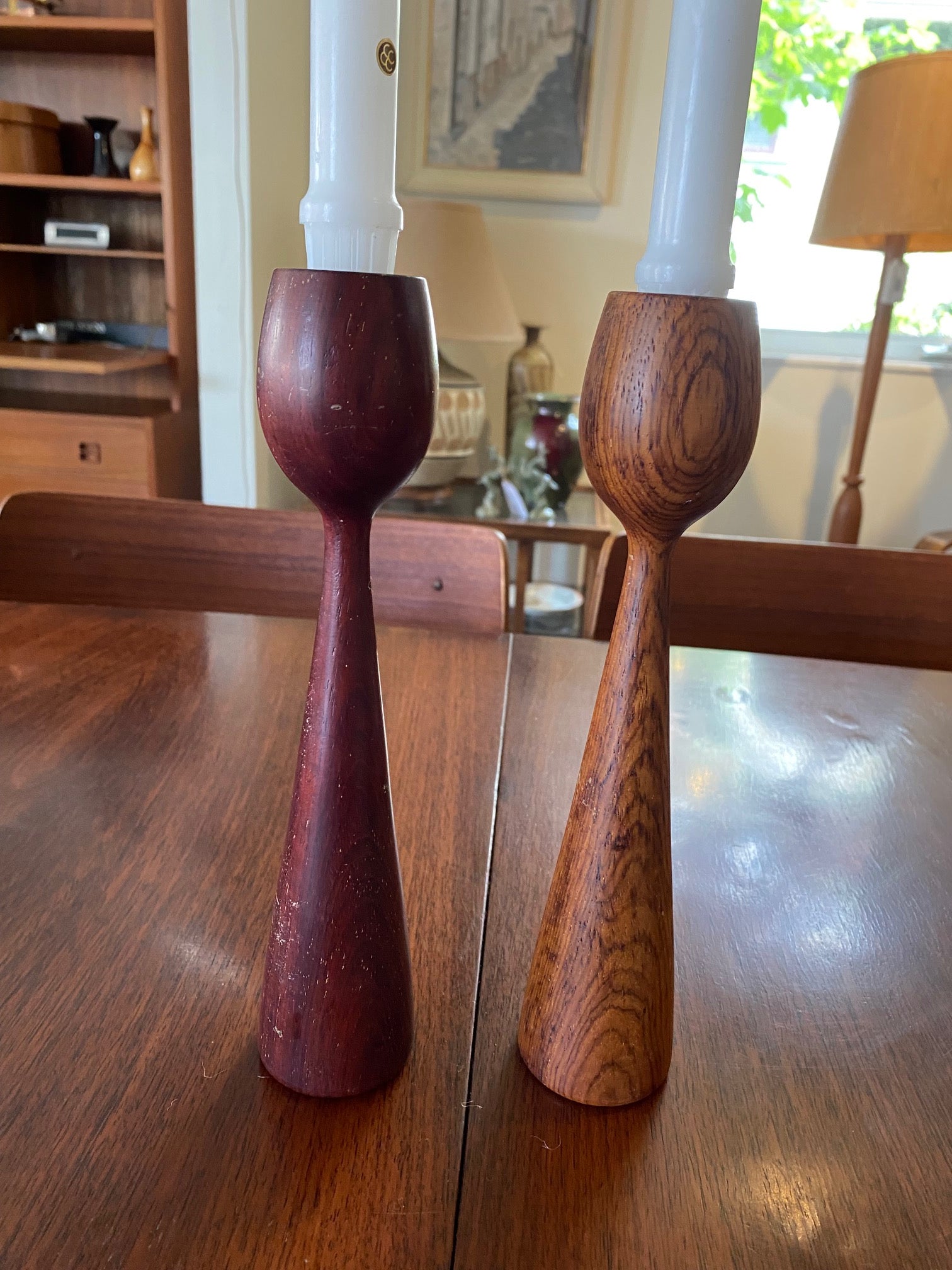 Hand Turned Wood Sculptural Candle Holder